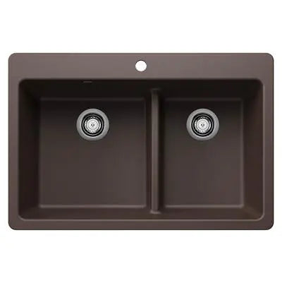 Blanco-White-Liven 1-3/4 Low Divide Dual Mount Blanco 6
