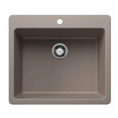 Blanco-White-Liven 25" Medium Single Bowl Dual Mount Blanco 5