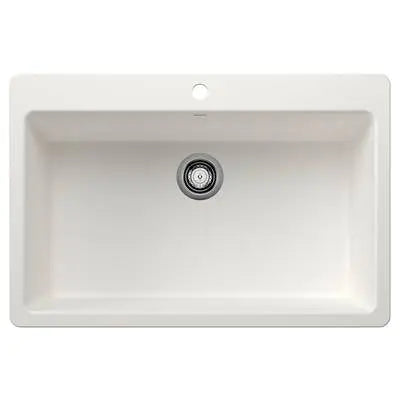 Blanco-White-Liven 33" Super Single Bowl Dual Mount Blanco 1