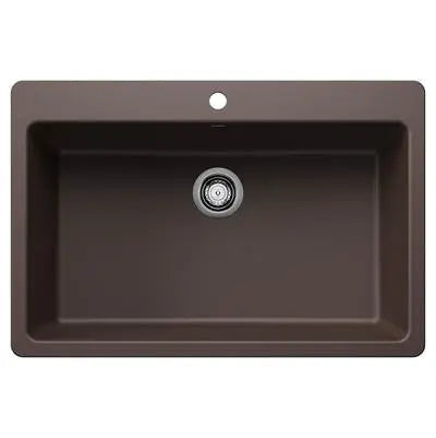 Blanco-White-Liven 33" Super Single Bowl Dual Mount Blanco 6