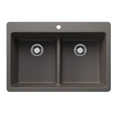 Blanco-White-Liven Equal Double Low Divide Dual Mount Blanco 7