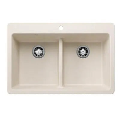 Blanco-White-Liven Equal Double Low Divide Dual Mount Blanco 8