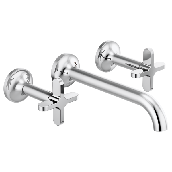 Brizo Two-Handle Wall Mount Lavatory Faucet W/ Cross Handles and Wall Mount 3