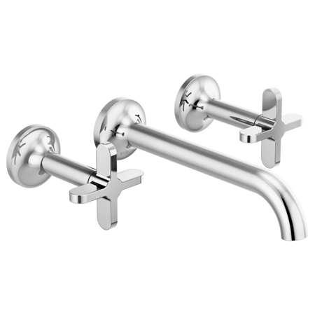 Brizo Two-Handle Wall Mount Lavatory Faucet W/ Cross Handles and Wall Mount 3