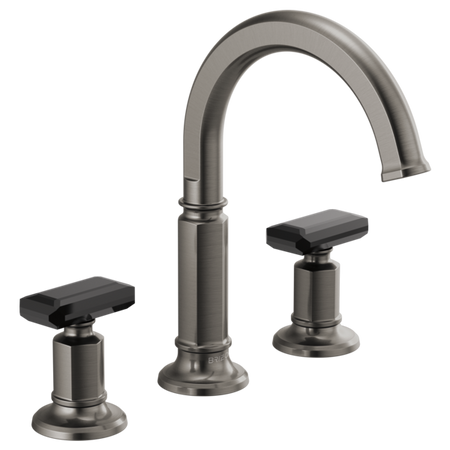 Brizo 65376LF Lavatory Faucet with Arc Spout W/ Black Crystal Knob Handle Kit 6
