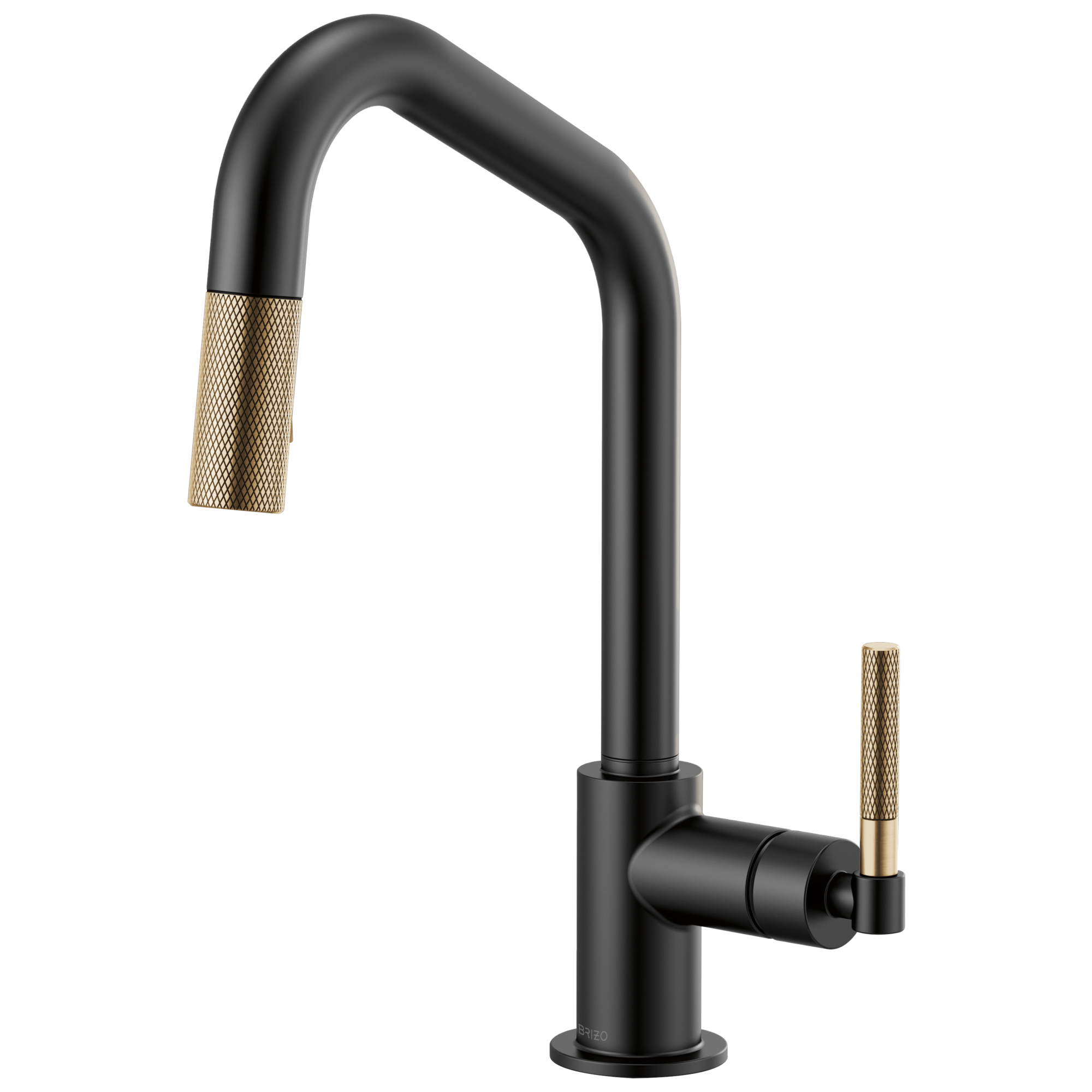 Brizo 63063LF-BLGL Pull-Down Kitchen Faucet, Black & Luxe Gold