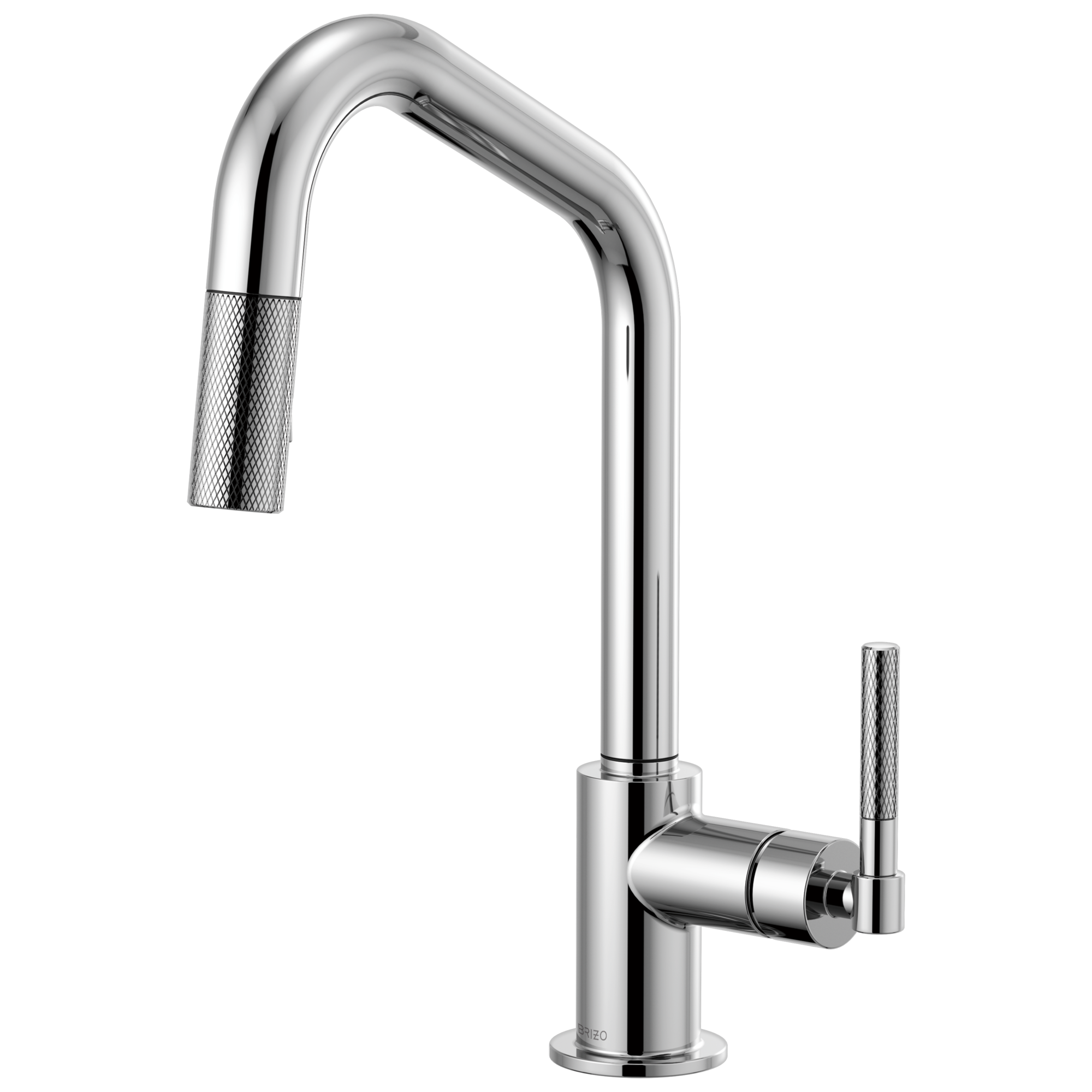 Brizo Pull-Down Faucet with Angled Spout and Knurled Handle 3