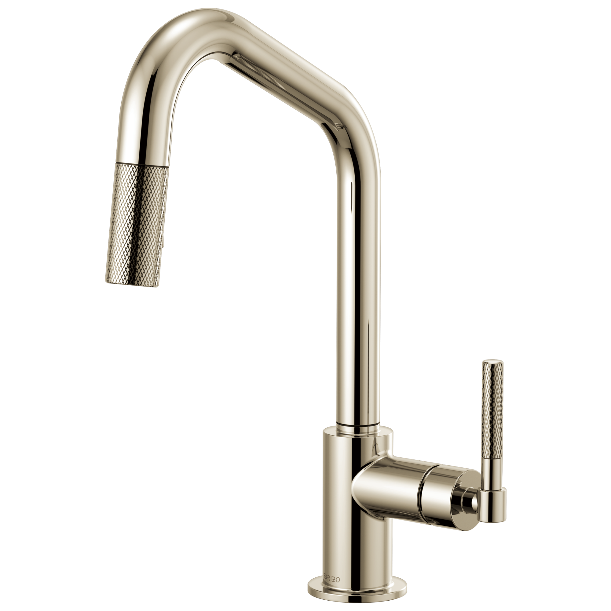 Brizo Pull-Down Faucet with Angled Spout and Knurled Handle 4