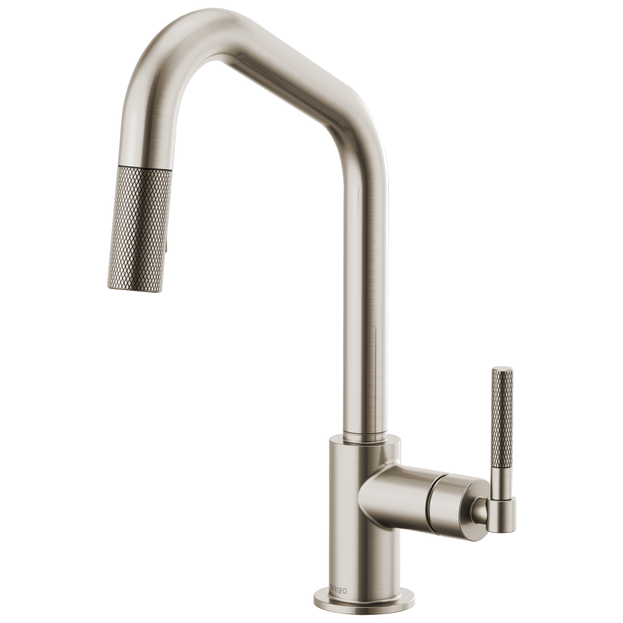 Brizo Pull-Down Faucet with Angled Spout and Knurled Handle 5