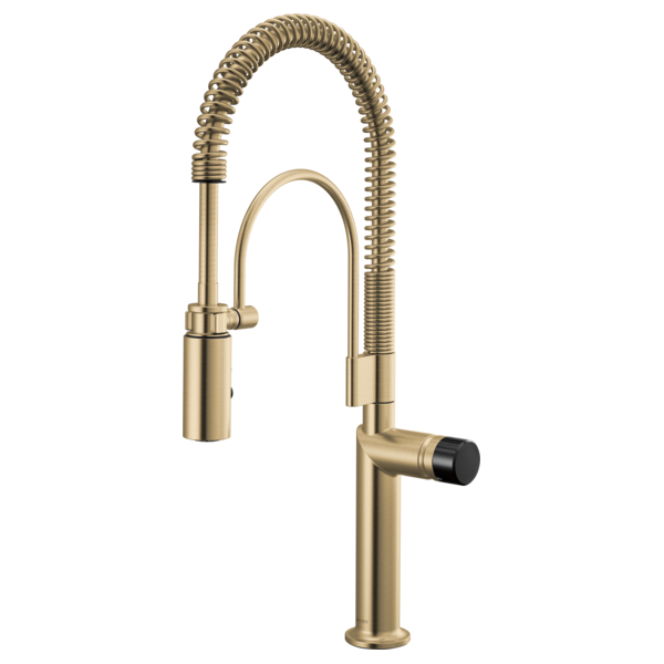 Semi-Professional Kitchen Faucet W/ Black Crystal Knob Handle Kit 2