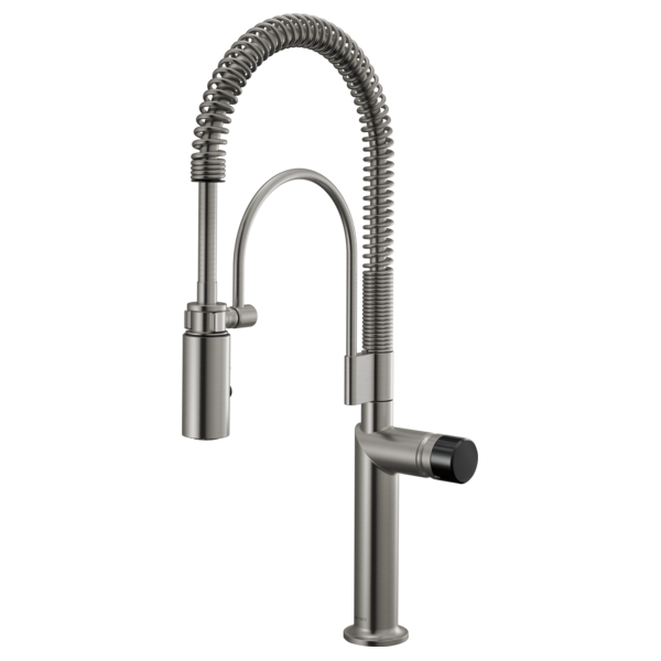 Semi-Professional Kitchen Faucet W/ Black Crystal Knob Handle Kit 6