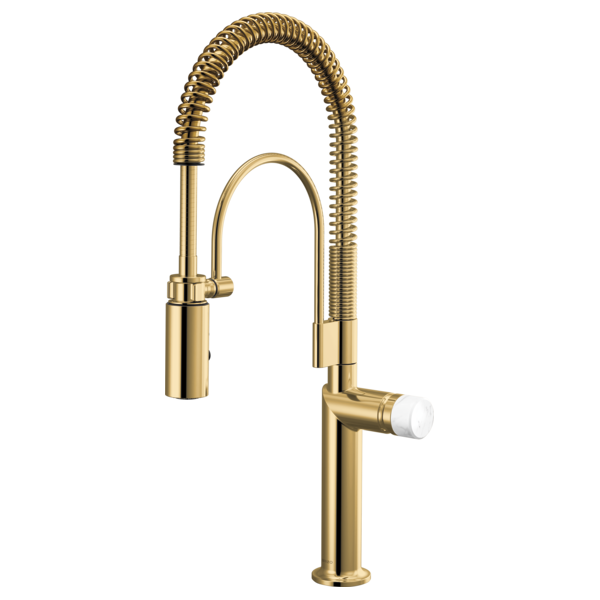 Semi-Professional Kitchen Faucet W/ White Marble Knob Handle Kit 4
