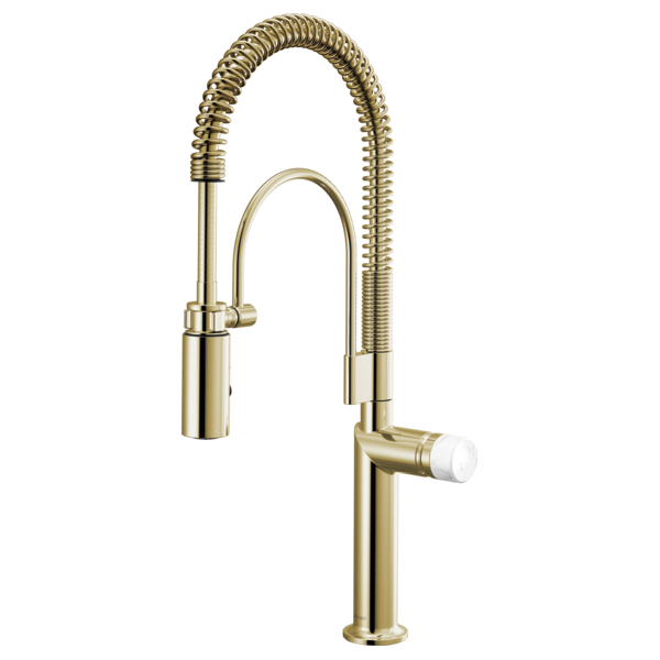 Semi-Professional Kitchen Faucet W/ White Marble Knob Handle Kit 5