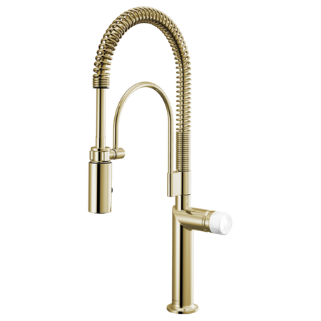 Semi-Professional Kitchen Faucet W/ White Marble Knob Handle Kit 5