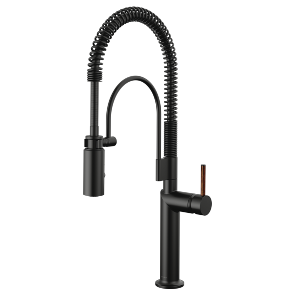 Semi-Professional Kitchen Faucet W/ Wood Lever Handle Kit 1