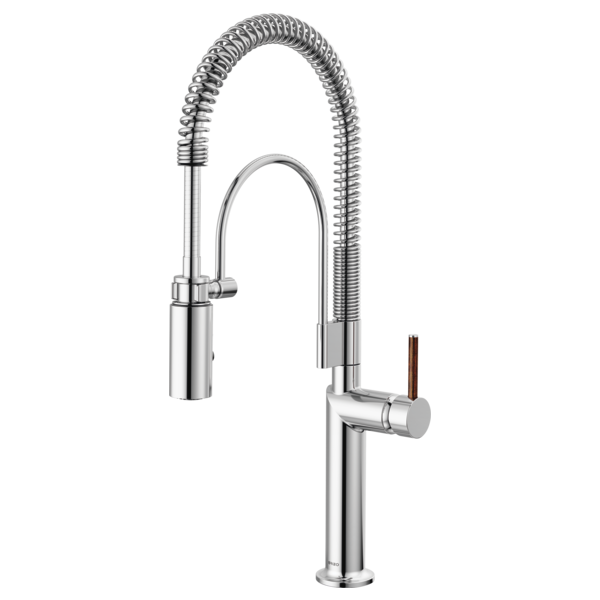 Semi-Professional Kitchen Faucet W/ Wood Lever Handle Kit 3