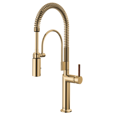 Semi-Professional Kitchen Faucet W/ Wood Lever Handle Kit 4