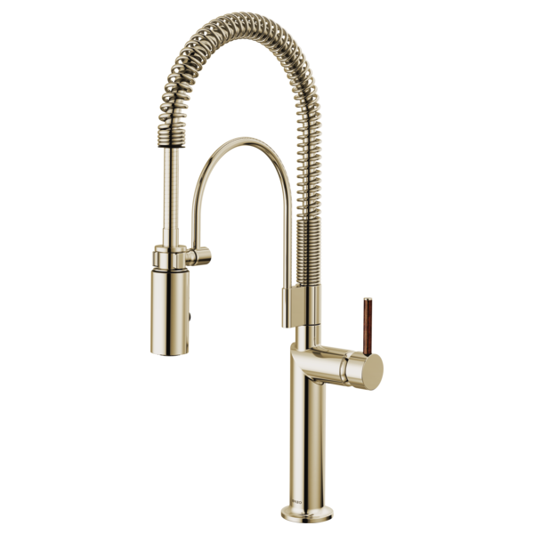 Semi-Professional Kitchen Faucet W/ Wood Lever Handle Kit 5