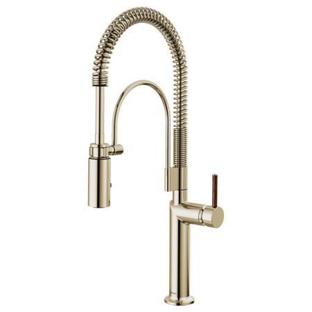 Semi-Professional Kitchen Faucet W/ Wood Lever Handle Kit 5