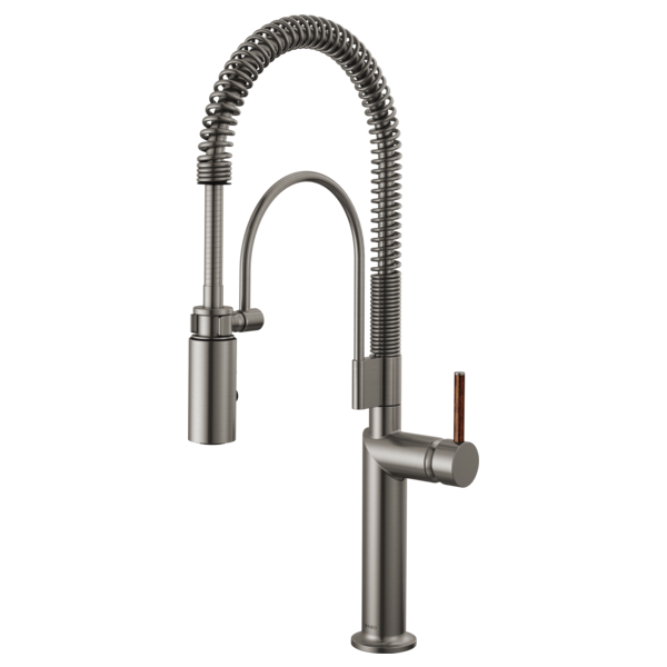 Semi-Professional Kitchen Faucet W/ Wood Lever Handle Kit 6