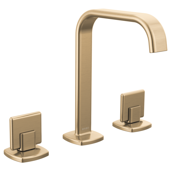 Brizo 65368LF-GLLHP-ECO Widespread Lavatory Faucet with Square Spout W/ Knob Handle Kit 4