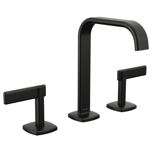Brizo 65368LF-GLLHP-ECO Widespread Lavatory Faucet with Square Spout W/ Lever Handle Kit 1