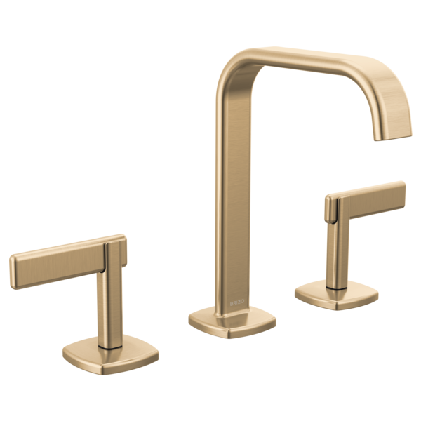 Brizo 65368LF-GLLHP-ECO Widespread Lavatory Faucet with Square Spout W/ Lever Handle Kit 4