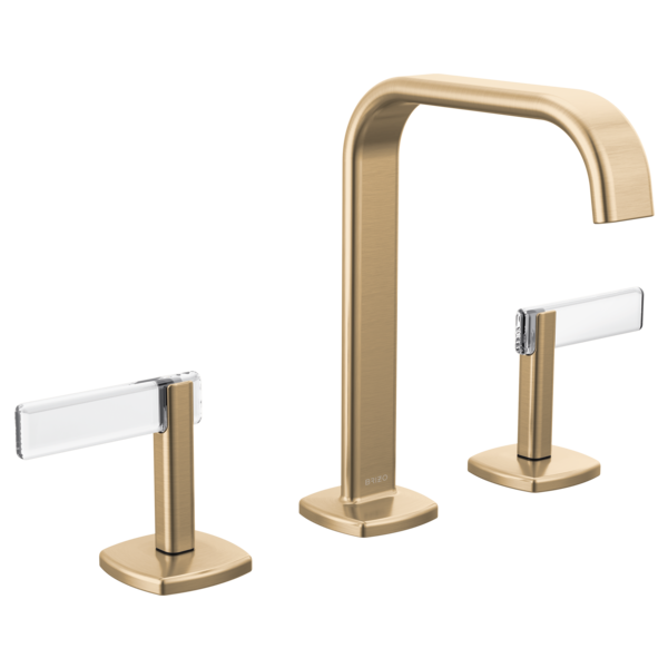 Brizo 65368LF-GLLHP-ECO Widespread Lavatory Faucet with Square Spout W/ Lever Handle Kit 6