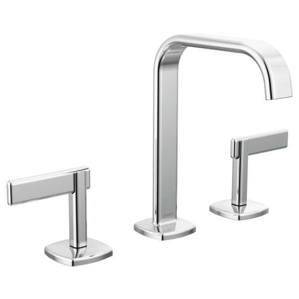 Brizo 65368LF-GLLHP-ECO Widespread Lavatory Faucet with Square Spout W/ Lever Handle Kit 8