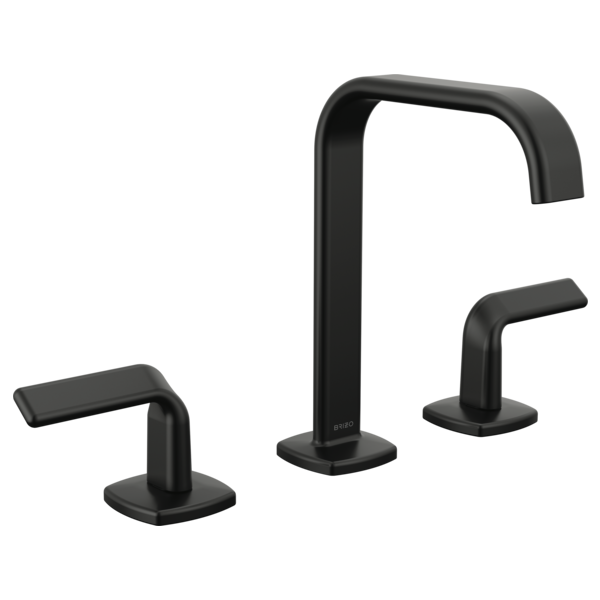 Brizo 65368LF-GLLHP-ECO Widespread Lavatory Faucet with Square Spout W/ Twist Lever Handle Kit 1