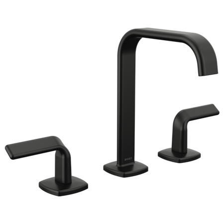 Brizo 65368LF-GLLHP-ECO Widespread Lavatory Faucet with Square Spout W/ Twist Lever Handle Kit 1