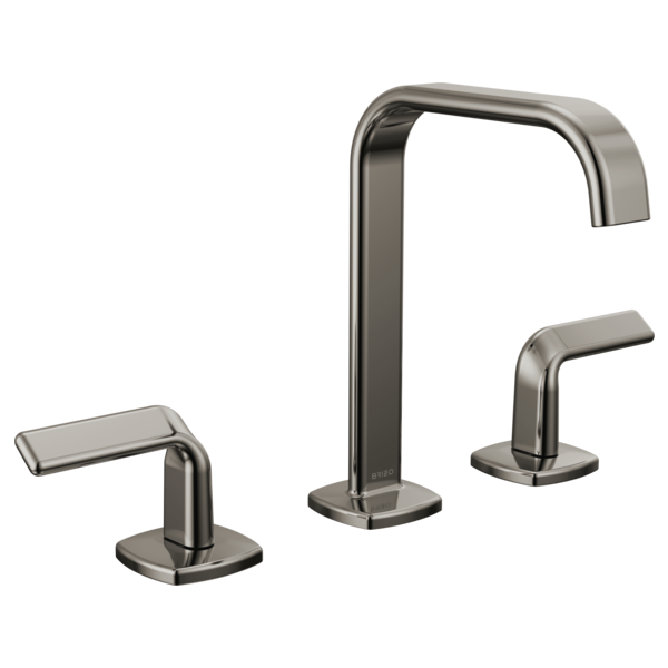 Brizo 65368LF-GLLHP-ECO Widespread Lavatory Faucet with Square Spout W/ Twist Lever Handle Kit 2
