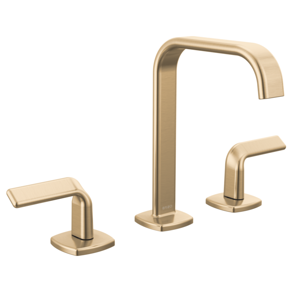 Brizo 65368LF-GLLHP-ECO Widespread Lavatory Faucet with Square Spout W/ Twist Lever Handle Kit 3