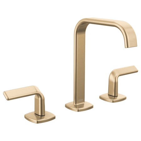 Brizo 65368LF-GLLHP-ECO Widespread Lavatory Faucet with Square Spout W/ Twist Lever Handle Kit 3