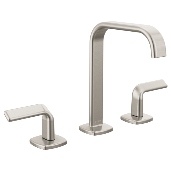 Brizo 65368LF Widespread Lavatory Faucet with Square Spout W/ Twist Lever Handle Kit