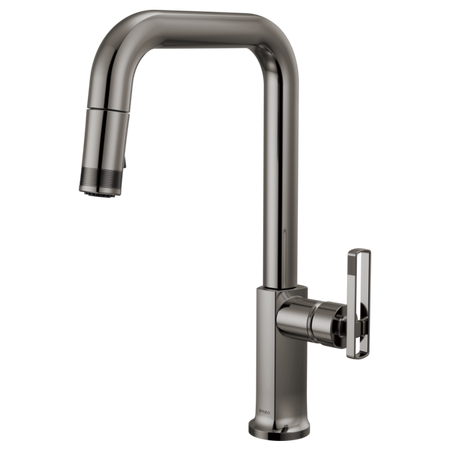 Brizo 63007LF-BNXLHP-L Kitchen Faucet with Pull-Down Spray W/ Faucet Knob Handle Kit 1