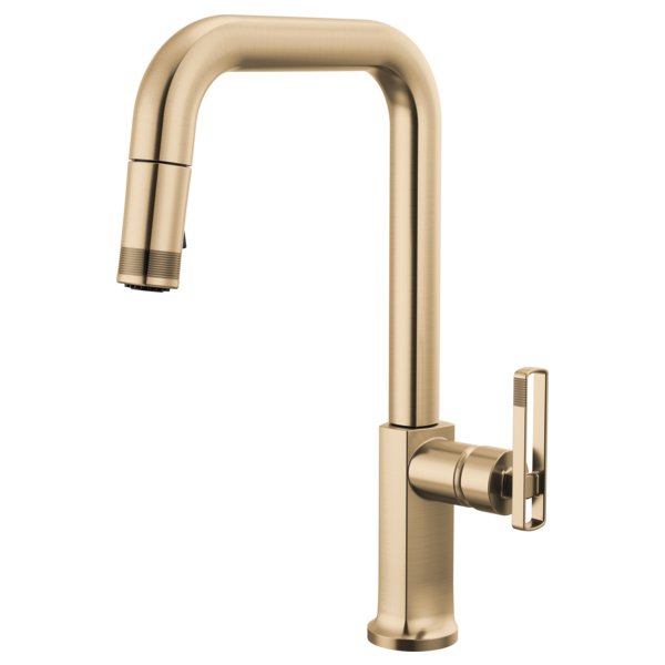 Brizo 63007LF-BNXLHP-L Kitchen Faucet with Pull-Down Spray W/ Faucet Knob Handle Kit 3