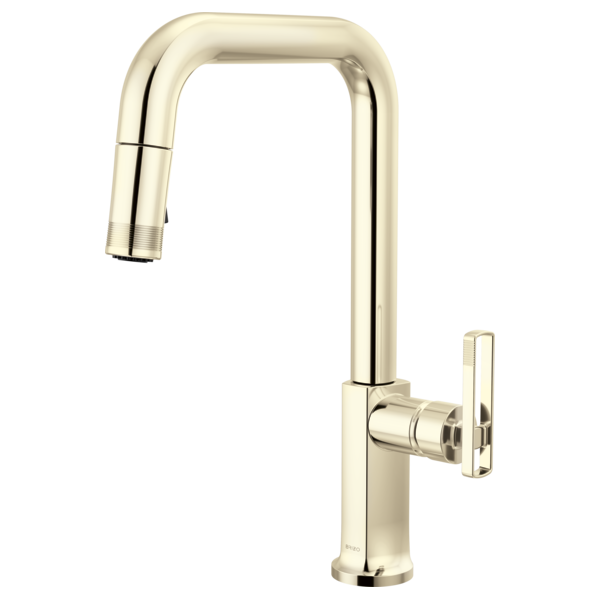 Brizo 63007LF-BNXLHP-L Kitchen Faucet with Pull-Down Spray W/ Faucet Knob Handle Kit 5