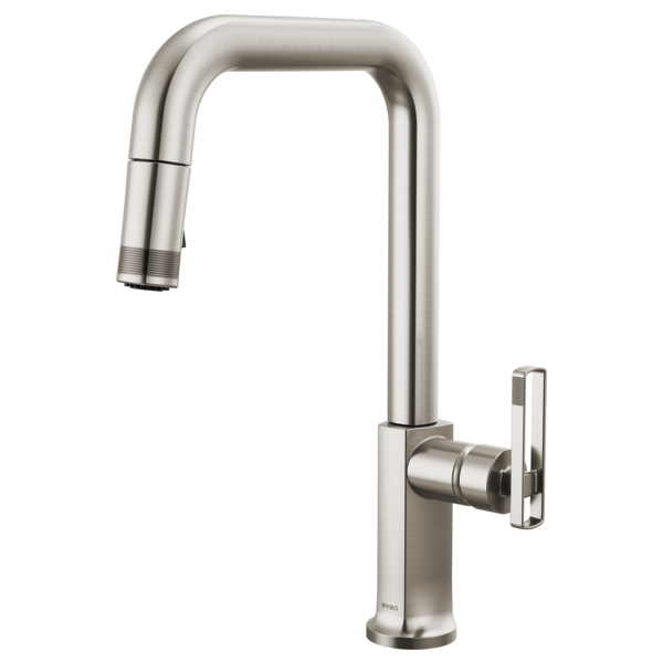 Brizo 63007LF-BNXLHP-L Kitchen Faucet with Pull-Down Spray W/ Faucet Knob Handle Kit 6