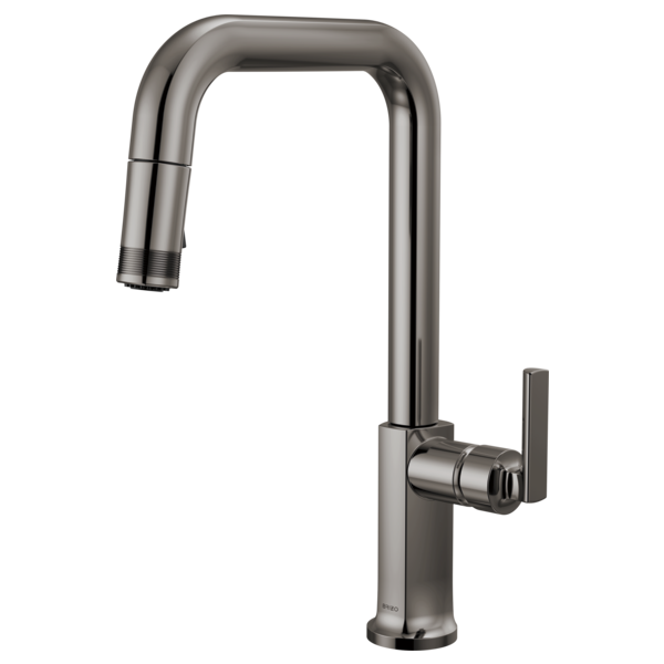 Brizo 63007LF-BNXLHP-L Kitchen Faucet with Pull-Down Spray W/ Faucet Lever Handle Kit 1