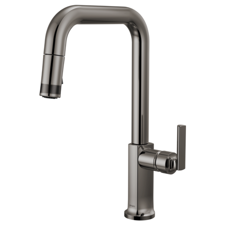 Brizo 63007LF-BNXLHP-L Kitchen Faucet with Pull-Down Spray W/ Faucet Lever Handle Kit 1