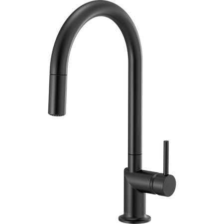 Brizo 63075LF single handle bathroom faucet with metal lever handle, stainless steel finish, modern design for bathroom sink.