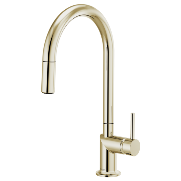 Brizo 63075LF stainless steel single-handle bathroom faucet with metal lever handle and installation kit