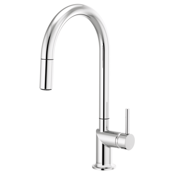 Brizo 63075LF stainless steel single handle bathroom faucet with metal lever handle and sleek modern design