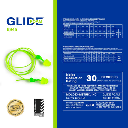 Moldex w/cord Glide Ear plugs 4