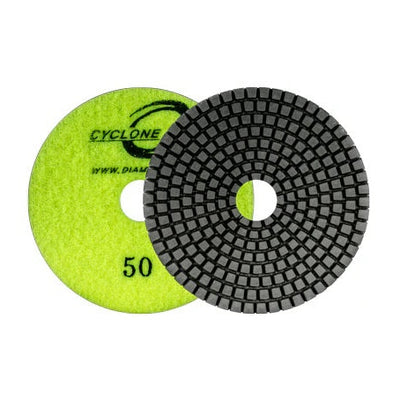 Diamax 4in Cyclone Polishing Disk 3.5mm 30 to 3000grit Green polishing pads