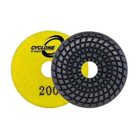 Diamax-3" Cyclone Convex Disk White Buff iamond polishing pad