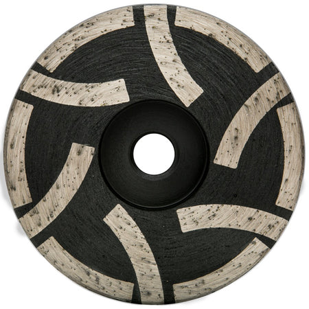 Diamax- 4" Flat Resin Cup Wheel No Water Channel Medium 2