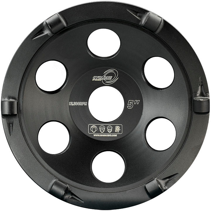 Diamax-7" Cyclone PCD Wheel Metal Backed 5" x 8N 1