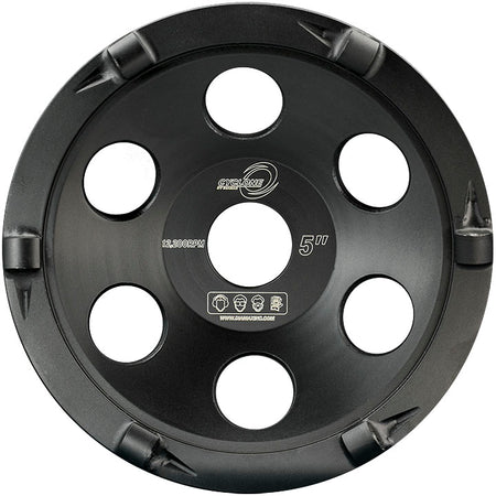 Diamax-7" Cyclone PCD Wheel Metal Backed 5" x 8N 1